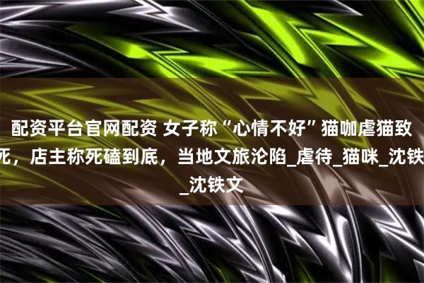 配资平台官网配资 女子称“心情不好”猫咖虐猫致4死，店主称死磕到底，当地文旅沦陷_虐待_猫咪_沈铁文